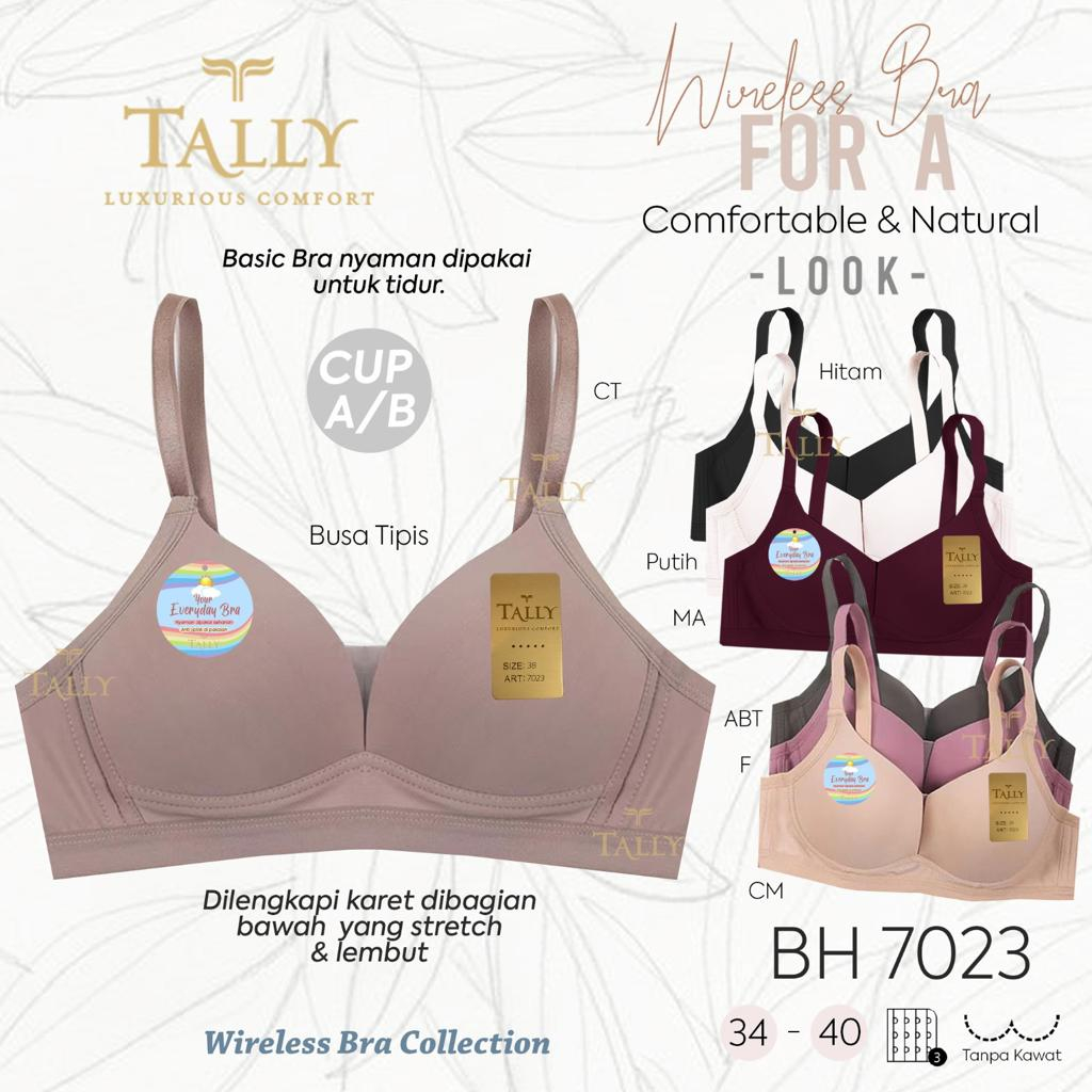 Bra Tanpa Kawat TALLY - KALLY 7023 - Busa Tipis - Size 34-40