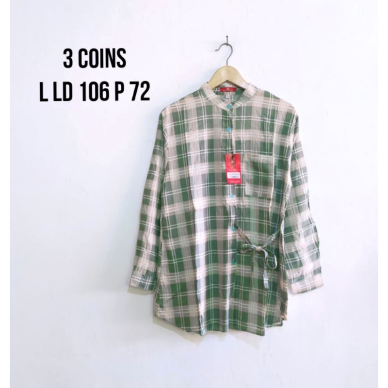 Kemeja Blus Tunik Wanita Three Coins