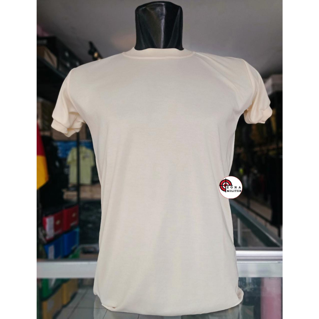 Kaos oblong Kaos polos CREAM |Kaos dalaman polos CREAM lengan pendek|Kaos oblong polos