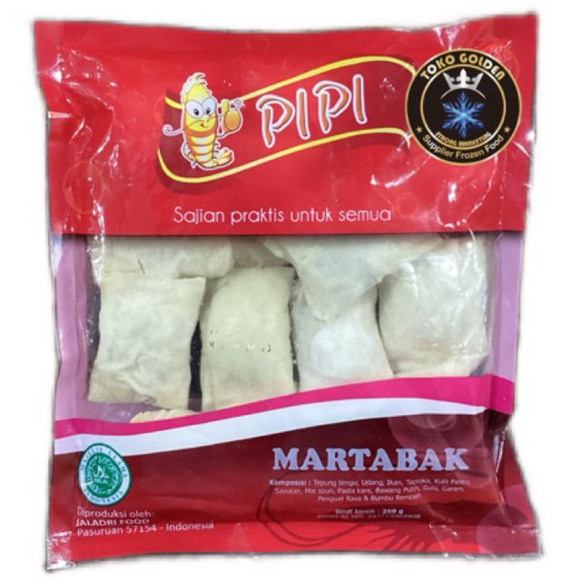 

ENAKKK!!! Pipi martabak telur 250gr / martabak seafood / martabak fozen