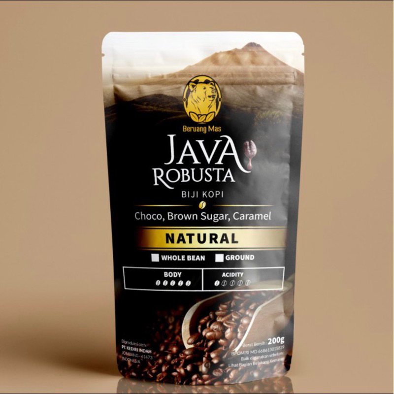 

Kopi Bubuk / Kopi Java Robusta Beruang Mas