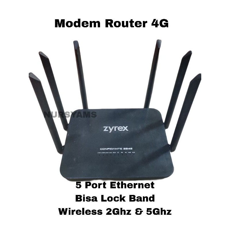 Modem 4G Router Zyrex Confidante 2B4G 5 Port Ethernet WIFI 2Ghz 5Ghz