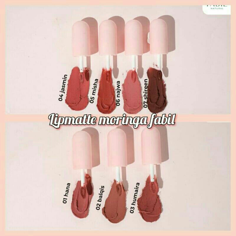 Fabil Lipmatte Moringa || Lipstik Premium by Fabil Natural || Lip Cream Moringa by Fabil Natural