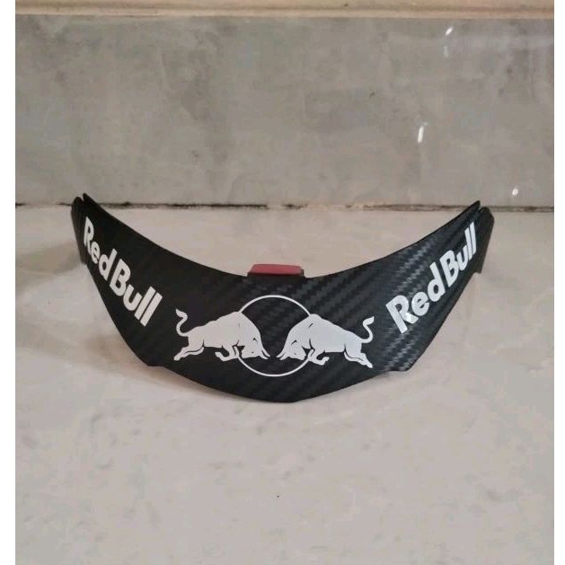 spoiler helm NHK r6 carbone motif red bull putih