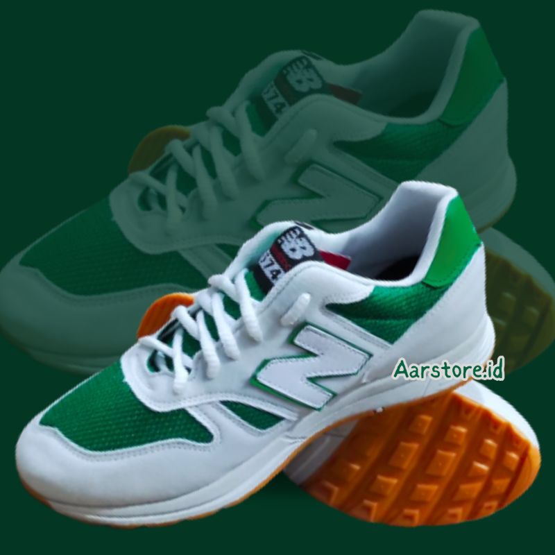 Sepatu Sneaker New Balance 574 Putih-Hijau