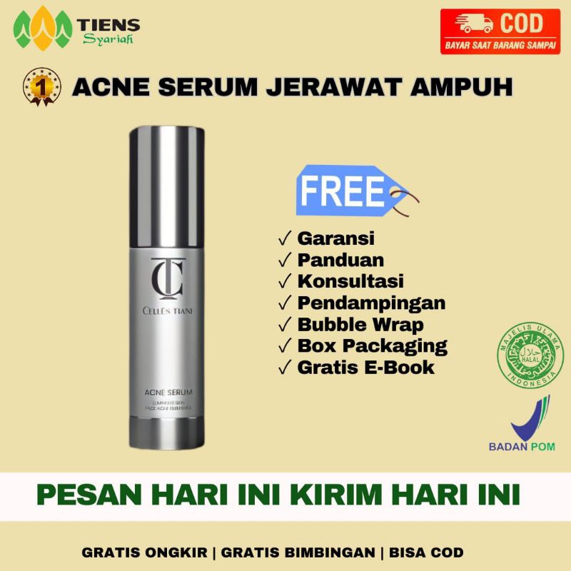 SERUM OBAT JERAWAT AMPUH TIENS CELLES TIANE ACNE SERUM ORIGINAL / BISA COD