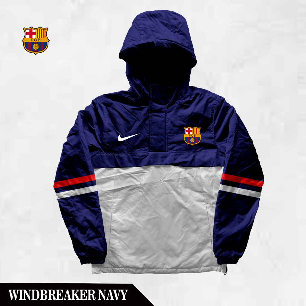 JAKET TASLAN PARASUT PRIA LOGO BARCA / JAKET KEREN  JACKET MURAH TERBARU / JAKET WINDBREAKER WATERPR