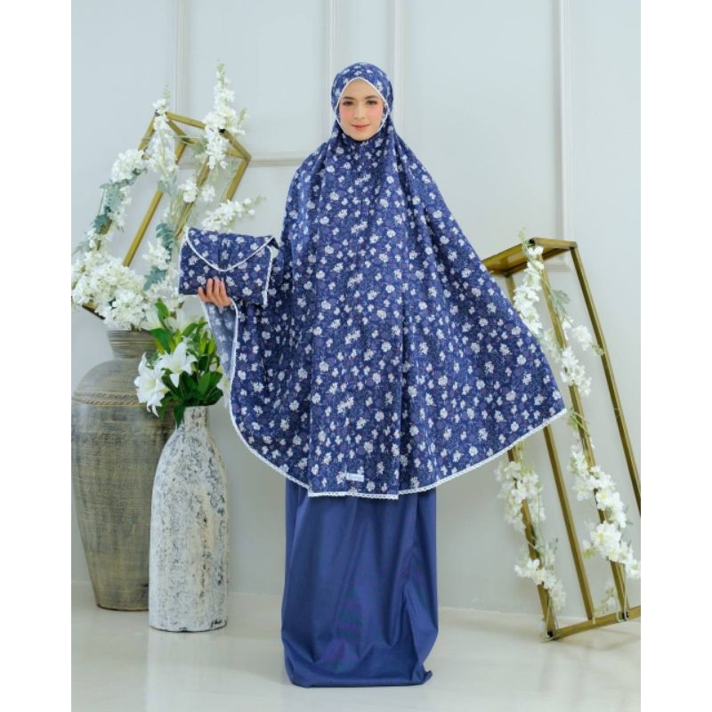 MUKENA JUMBO KATUN JEPANG ORI ZLASSICA 1379 NAVY