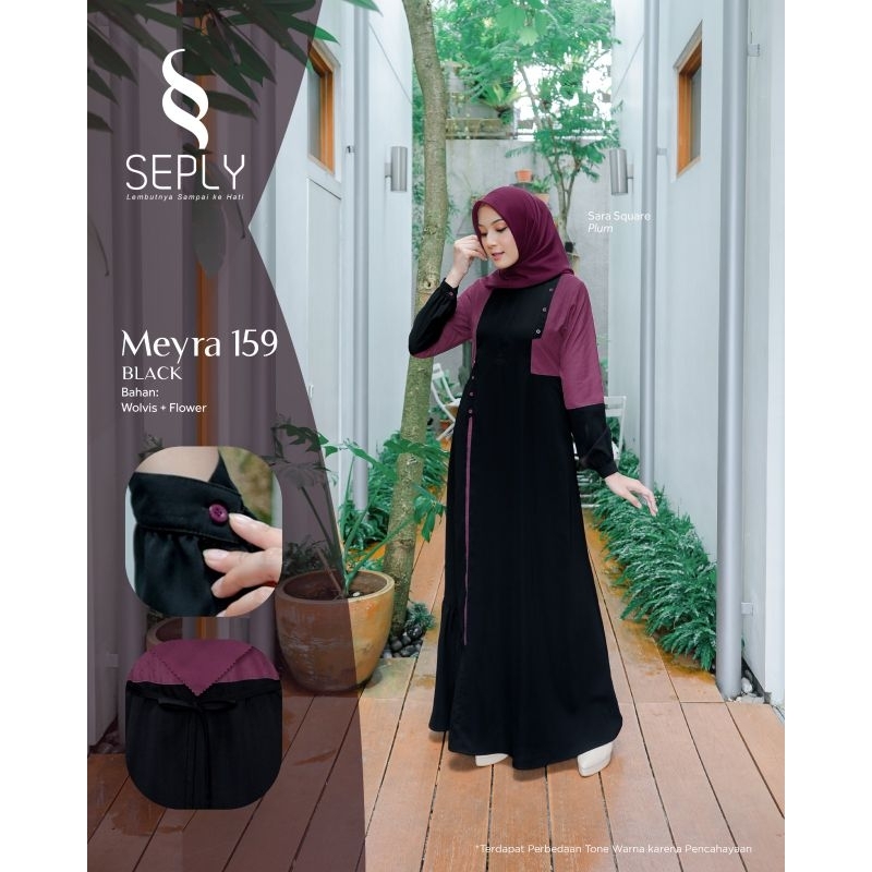 Baju Gamis Seply MEYRA 159 Black.