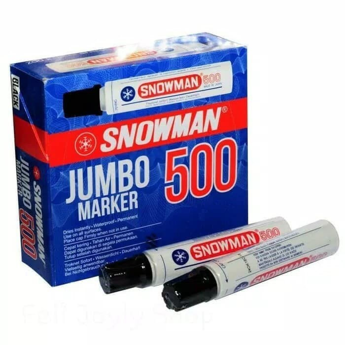 

Spidol Permanent Marker Jumbo 500 Snowman Hitam - PCS