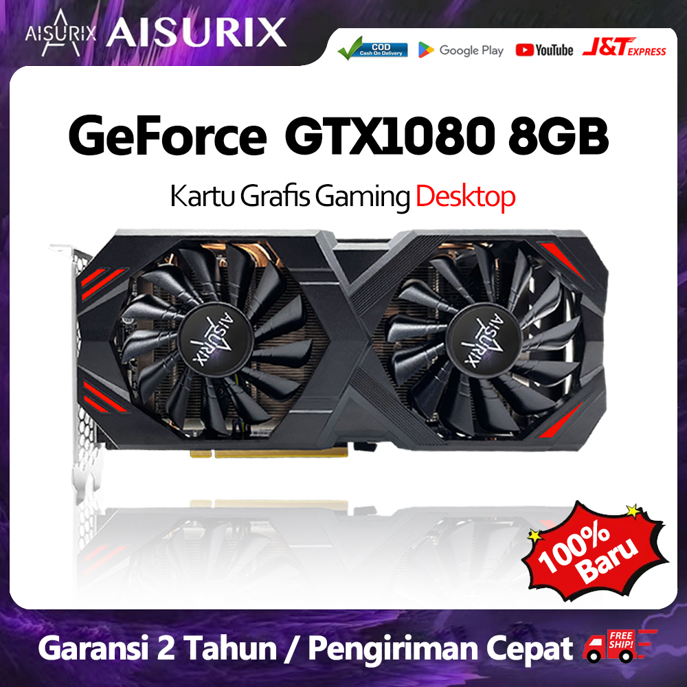 AISURIX NVIDIA GTX1080 8GB Gaming VGA Card GDDR5 VGA GPU Desktop Computer Game Map 1080Ti 1070