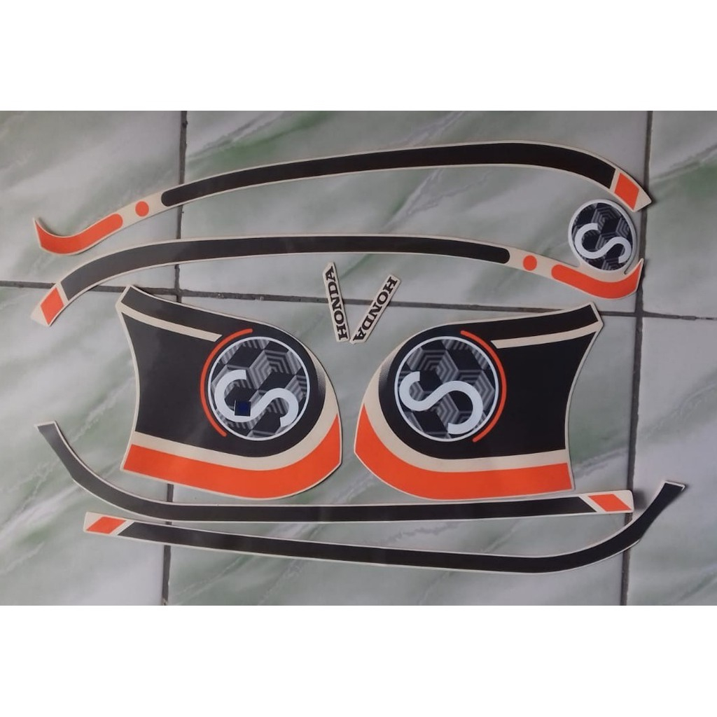 stiker striping scoopy fi 2020 cream lis body standar berkualitas original