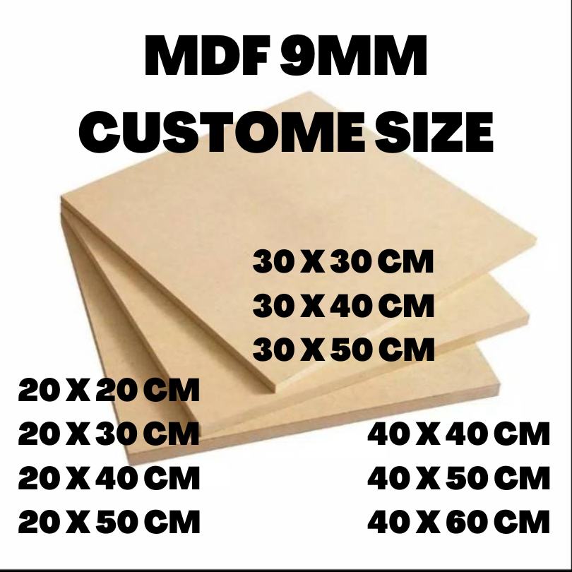 MDF Board / Papan MDF 9 mm CUSTOM UKURAN