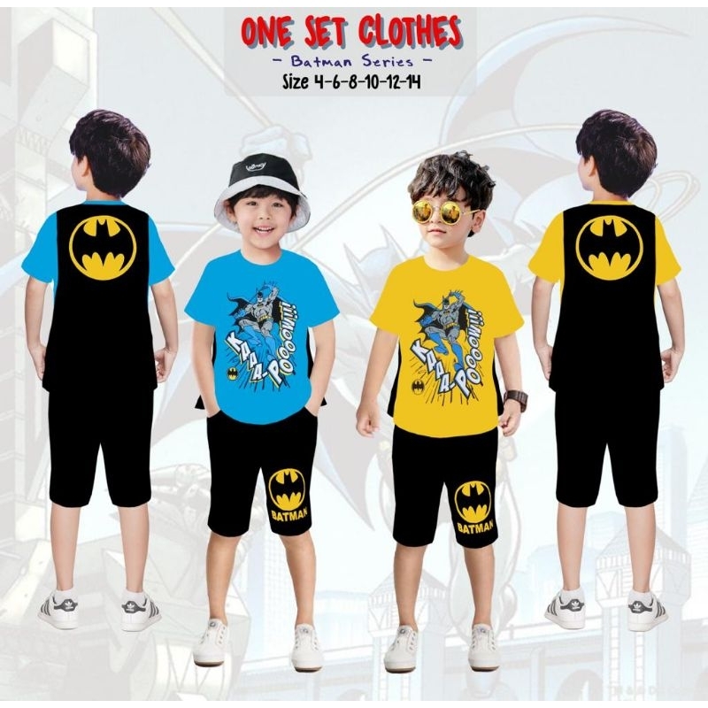 Setelan anak cowok LONDON KIDS bersayap BATMAN 2-7Thn