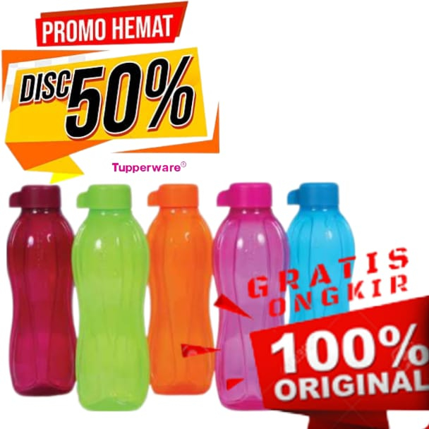 Tupperware Eco Bottle 500ml | Tempat Minum Estetik Botol Minum Awet | Kado Hadiah Hampers Diskon 50%