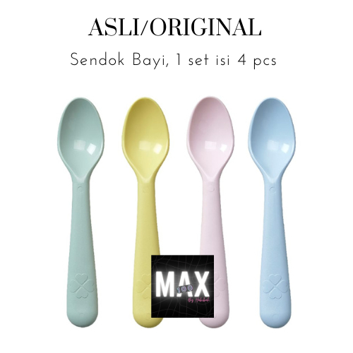 [READY] SENDOK MAKAN, SENDOK MAKAN DEWASA, SENDOK MAKAN BAYI, SENDOK MAKAN PLASTIK ISI 4 PCS