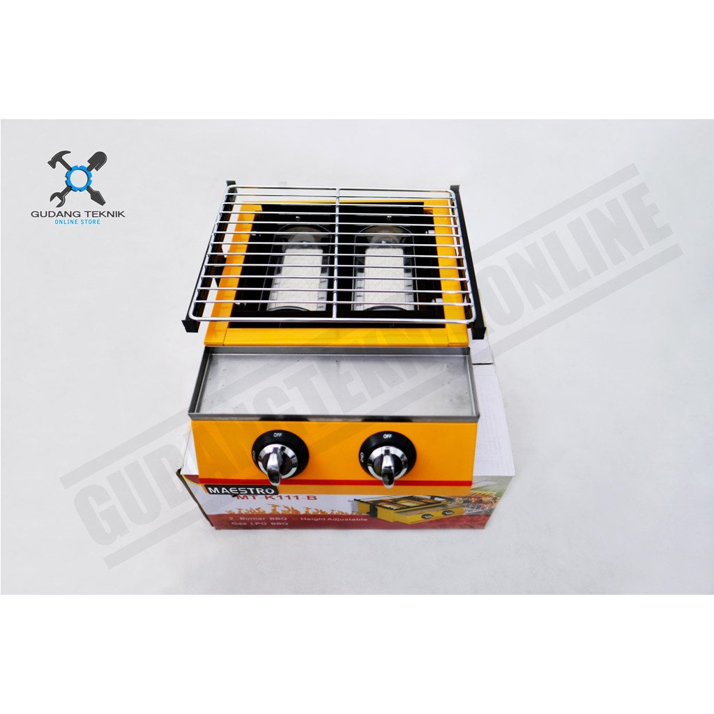 Kompor Panggang Sosis 2 Tungku MTX-K111 MAESTRO / Roaster Pemanggang Kompor Gas Alat Pemanggang Sosi