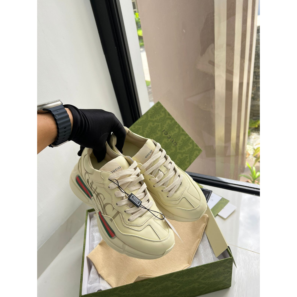 GCC HL669-6 Women's Rhyton Gucci logo leather sneaker