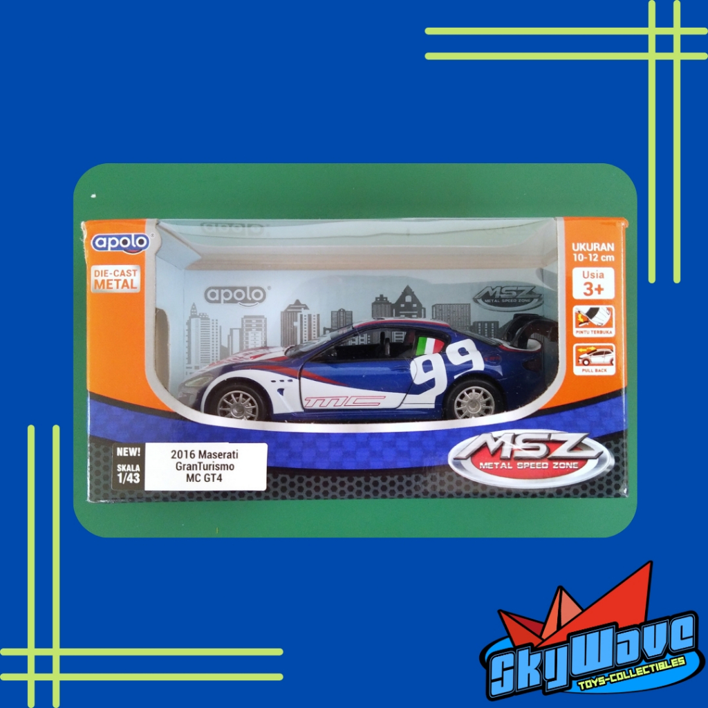 Diecast APOLO MSZ - 2016 Maseratti GranTurismo MC GT4