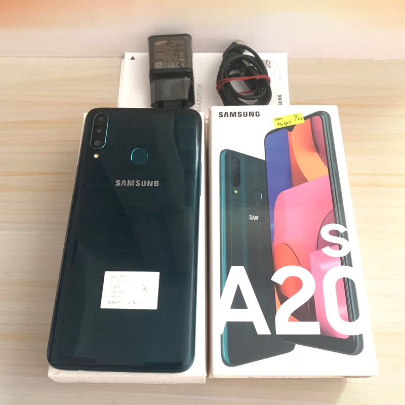 Samsung A20s ram 3GB 32GB Green Bekas -  Fullset Resmi - second