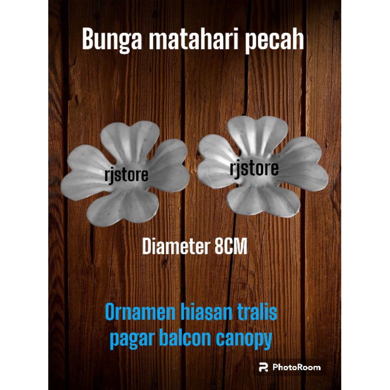 Bunga matahari pecah ornamen hiasan tralis pagar balcon canopy