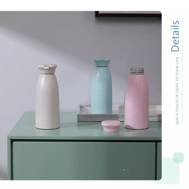 Miniso botol kaca with lanyard 350ml