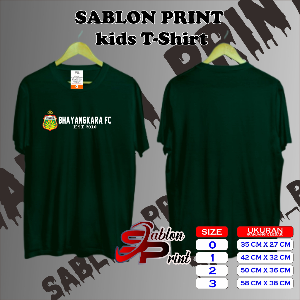 kaos anak bhayangkara fc special fans club premium high quality