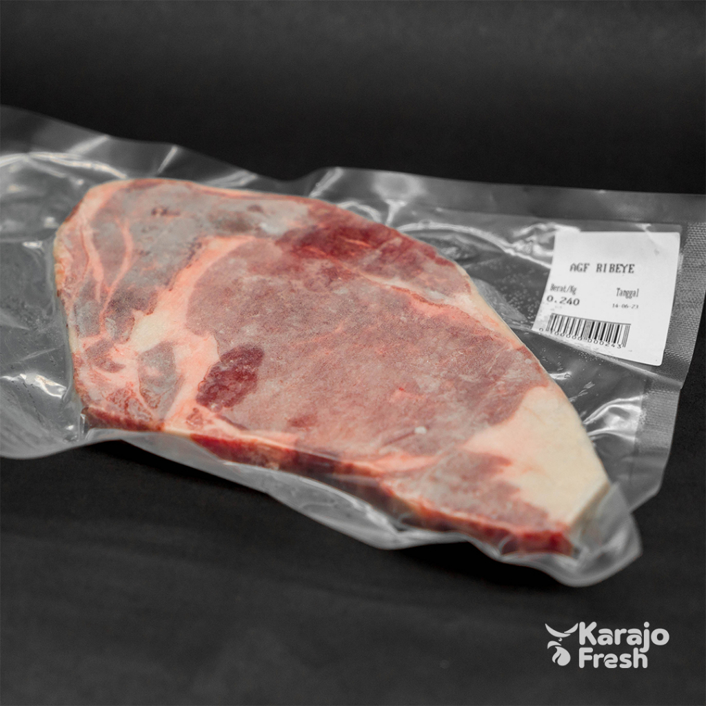 

AUS 100 Day GrainFed Ribeye Daging Steak Ribeye Premium