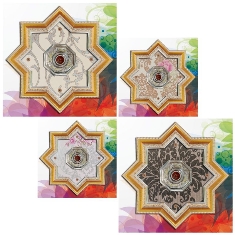 ORNAMEN PLAFON PVC MODEL STAR 40 X 40 CM