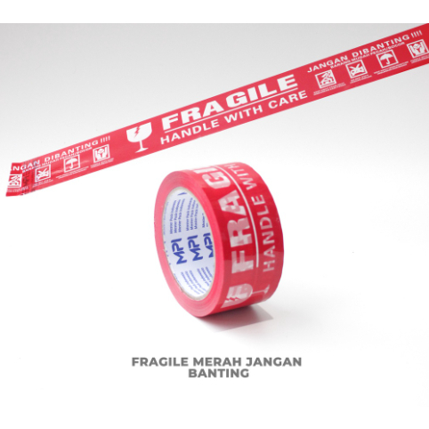 

Lakban Fragile Merah Jangan Dibanting 48mmx100Yard MPI 100y