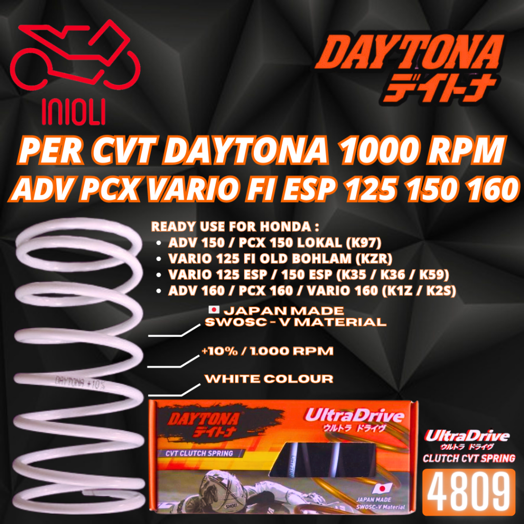 PER CVT DAYTONA RACING 1000 RPM VARIO 125 150 160 FI ESP ADV 150 PCX 150 LOKAL ADV PCX VARIO 160 KZR