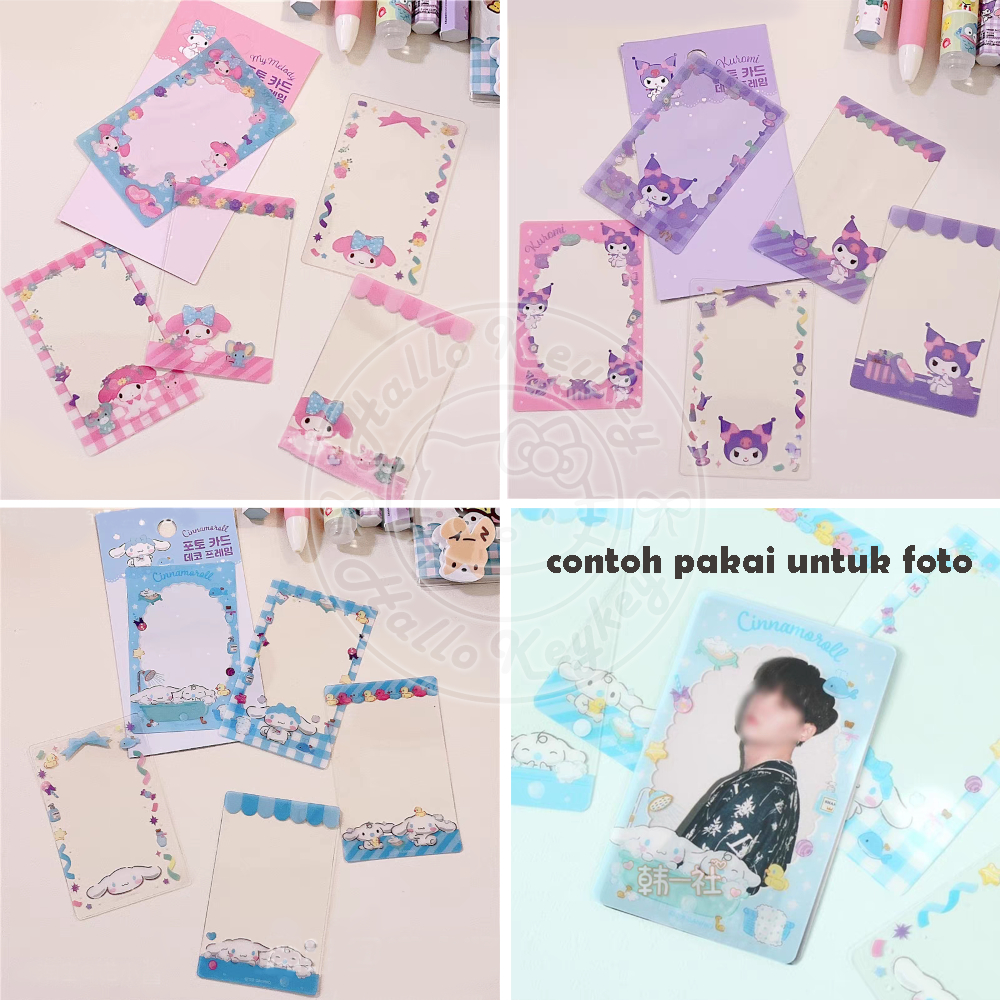 bingkai deco kartu foto melody kuromi cinnamoroll sanrio