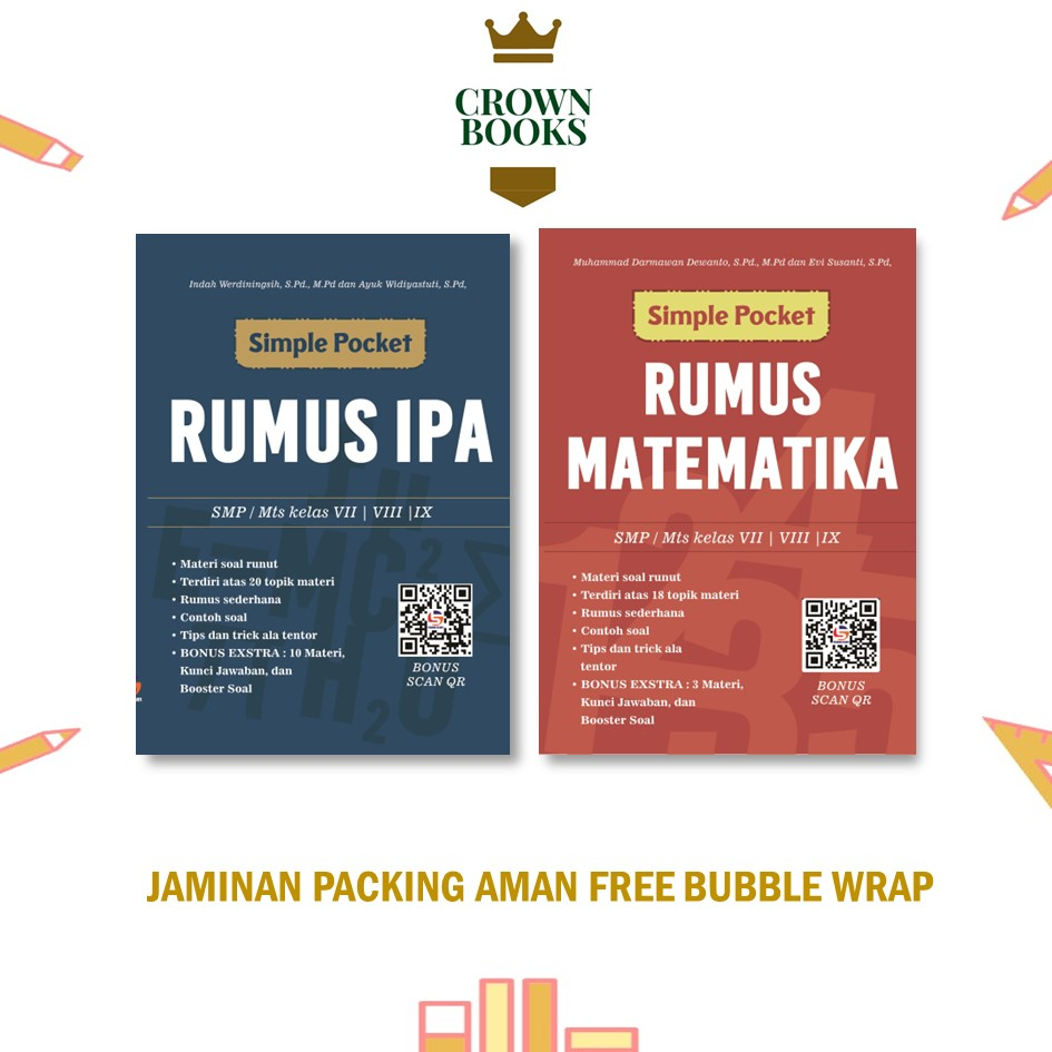 BUKU POCKET RUMUS SMP - SIMPLE POCKET MATEMATIKA IPA SMP/MTS