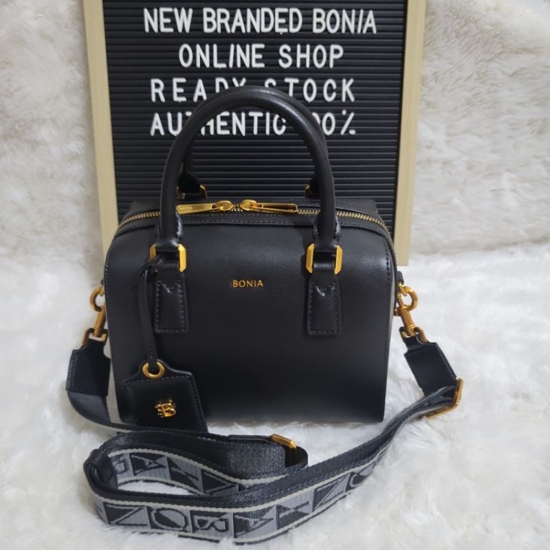 tas bonia original speedy s hitam tali lebar