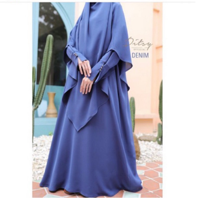 Hana Ditsy size L Moslem Official (LURINA Denim)