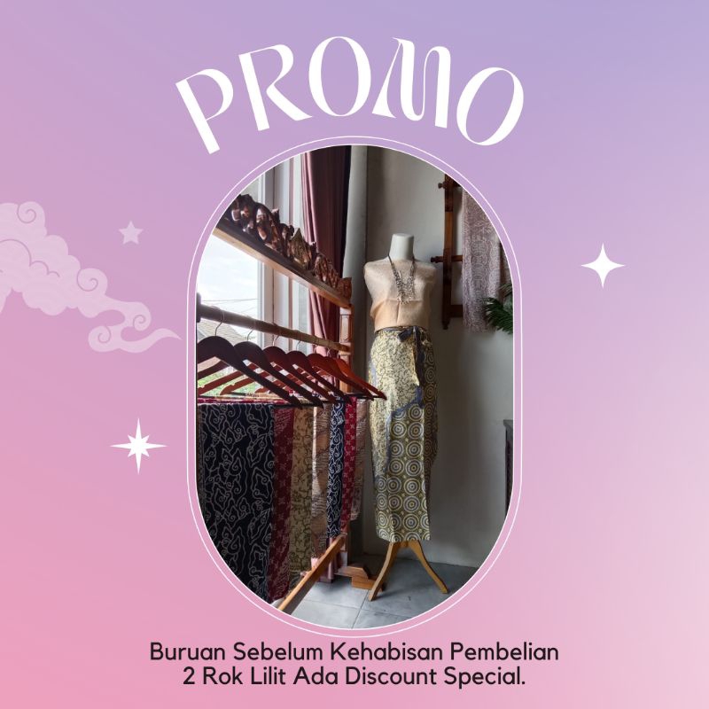 UREE FASHION ROK LILIT VISCOSE MOTIF BATIK CAP KOMBINASI TULIS ROK KEBAYA (HANYA ROK LILIT SAJA)