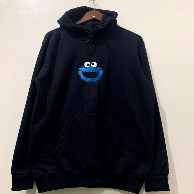 HOODIE H&M ELMO BORDIR BLACK