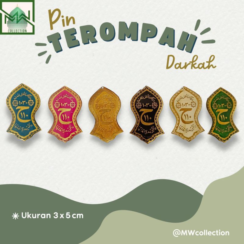 MW | Pin Terompah Darkah 5x3cm (Asli Kuningan) | Bros Terompah Darkah