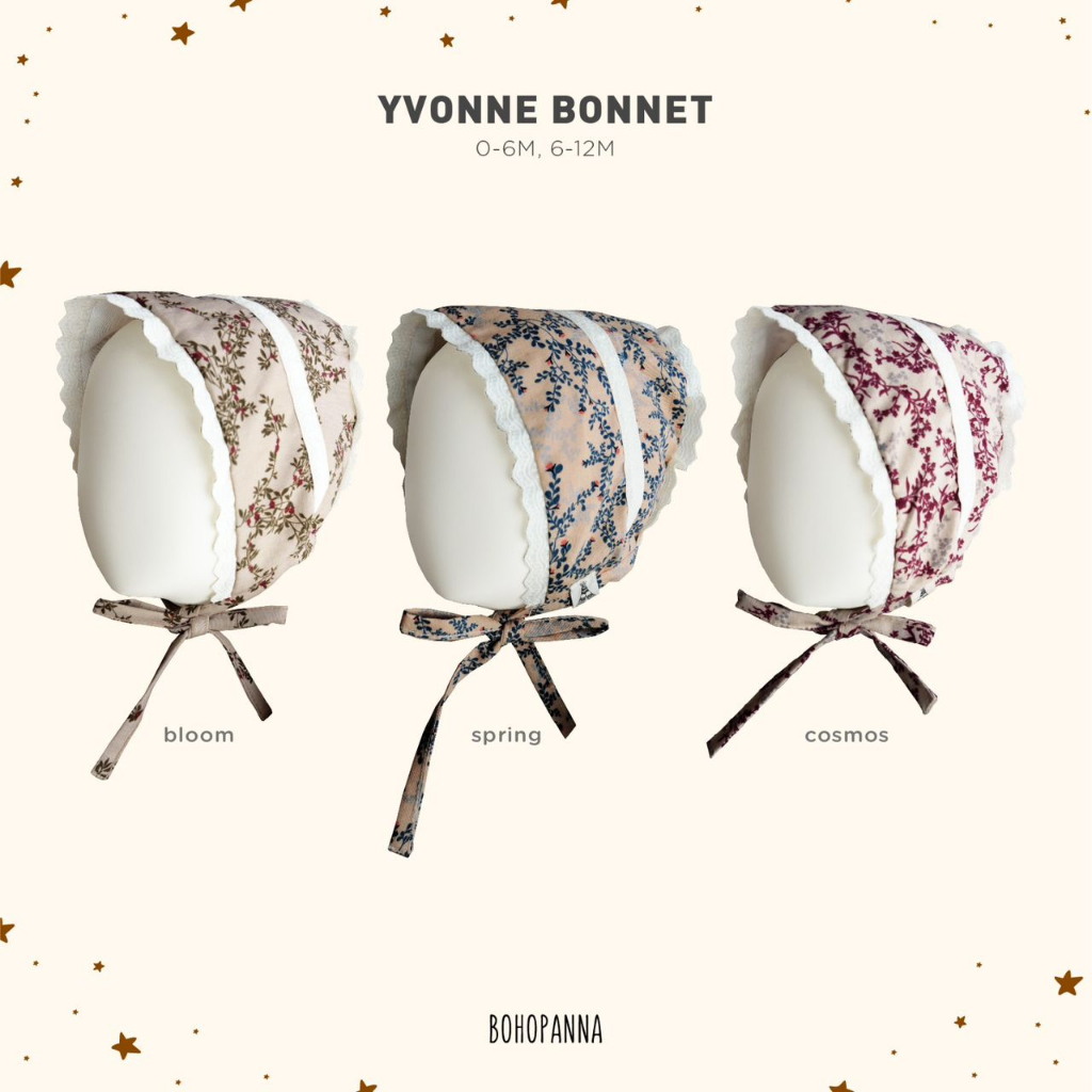 Bohopanna Yvonne Bonnet Ruffle Bonnet | bonnet bayi