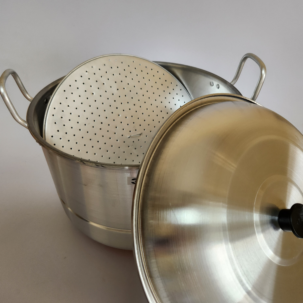 BEST QULITY Panci Dandang Kukus 36 40  Aluminium  / Panci Kukus Besar / Panci Dandang Besar / Panci 