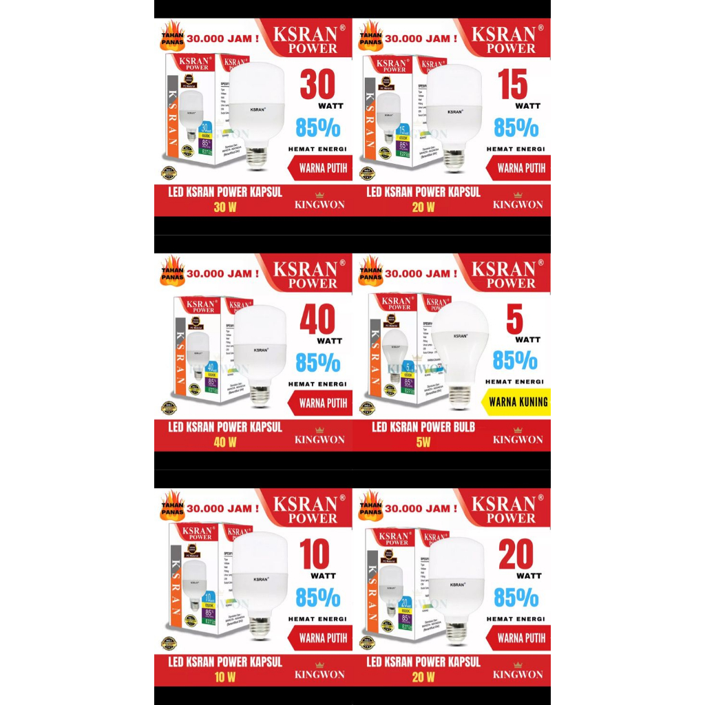 LAMPU KSRAN POWER LED/ LED BOHLAM/ LAMPU HEMAT