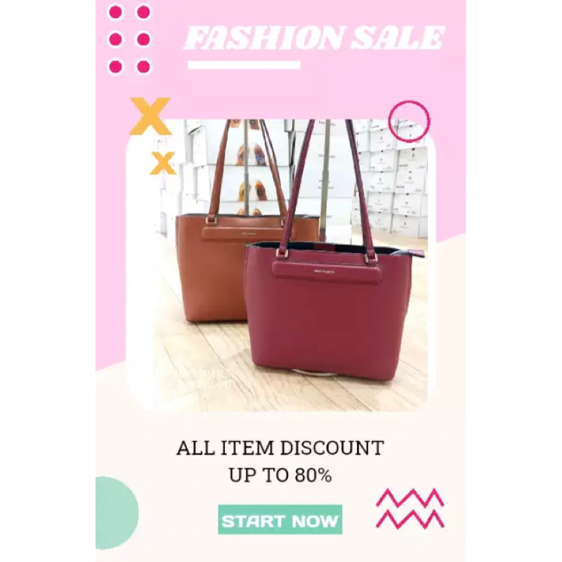 tas wanita original hush puppies lavender tote