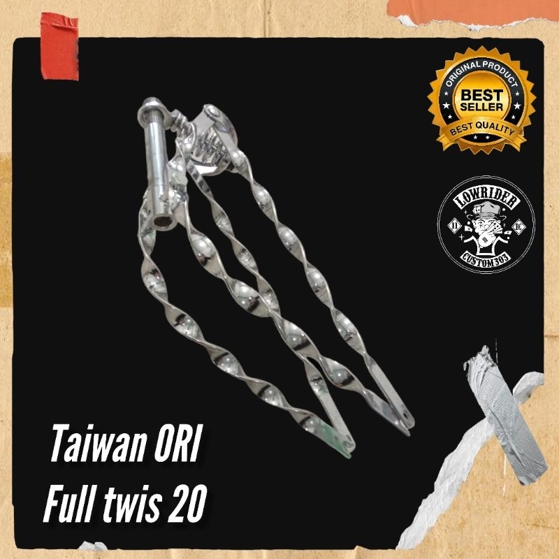 Fork Spinger Taiwan Sepeda Lowrider 20 Bend Full Twiss
