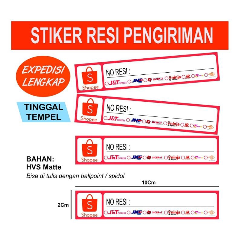 

{50pcs) PROMO Stiker Resi/Stiker Pengiriman/Label Resi Stiker olshop/Label custom
