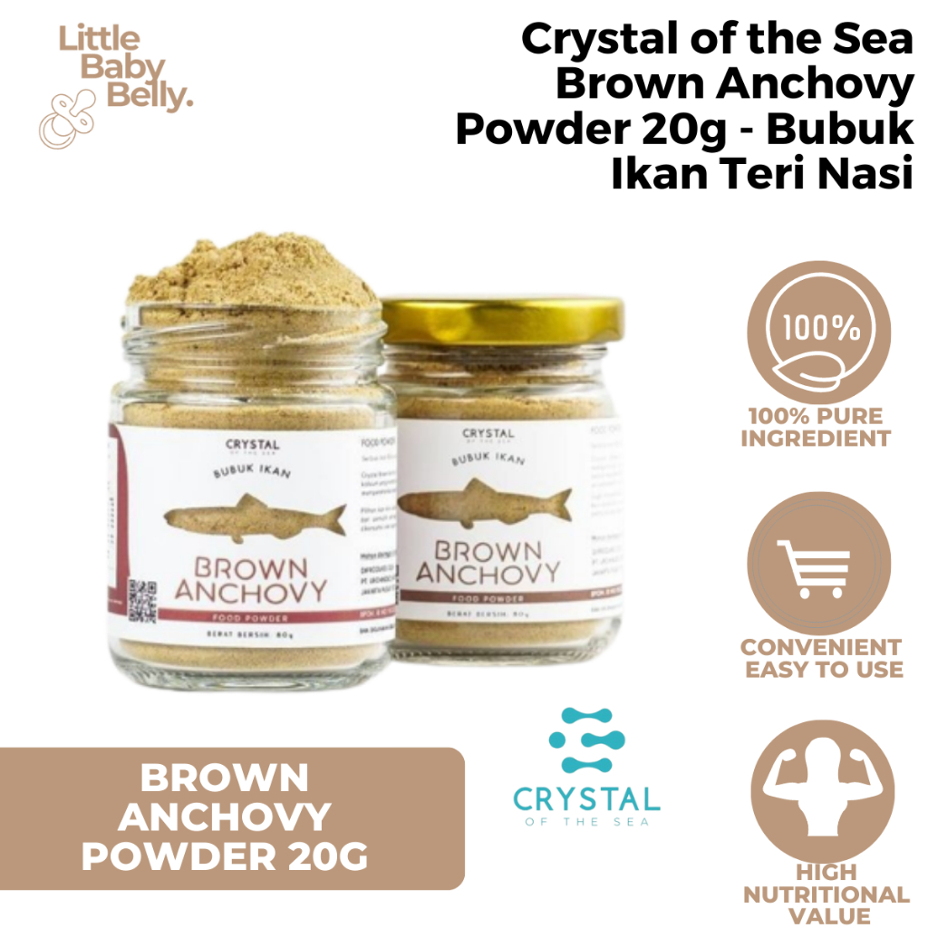 

Crystal Of The Sea Bubuk Ikan Teri Bilis BROWN Anchovy Powder 20g