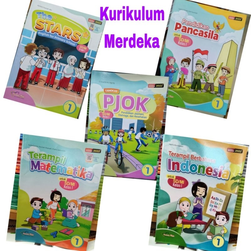 The Stars English Pendidikan Pancasila PJOK Terampil Matematika Bahasa Indonesia Kelas 1 SD Kurikulu