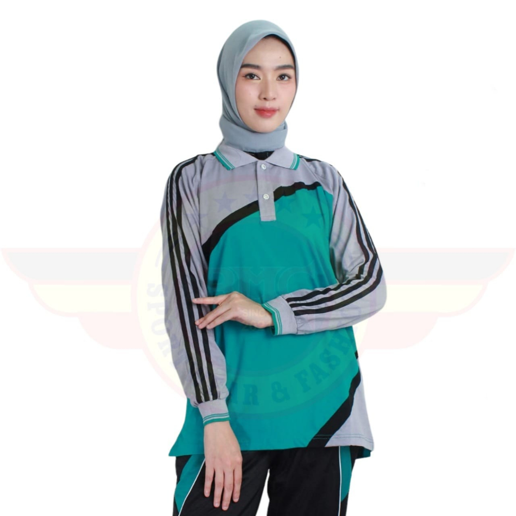 Kaos olahraga lengan panjang pria wanita-baju olahraga lengan panjang-baju seragam lengan panjang