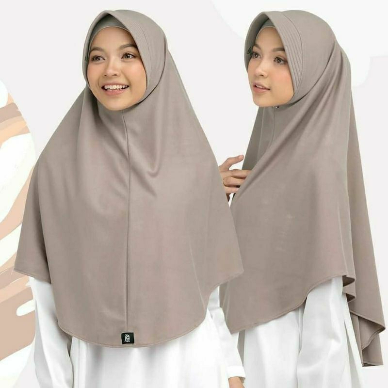 Hijab Khimar Bergo Hamidah Jumbo XL Spandek Jersey | Jilbab Bergo Simple Pad XL Spandek Jersey | Ker