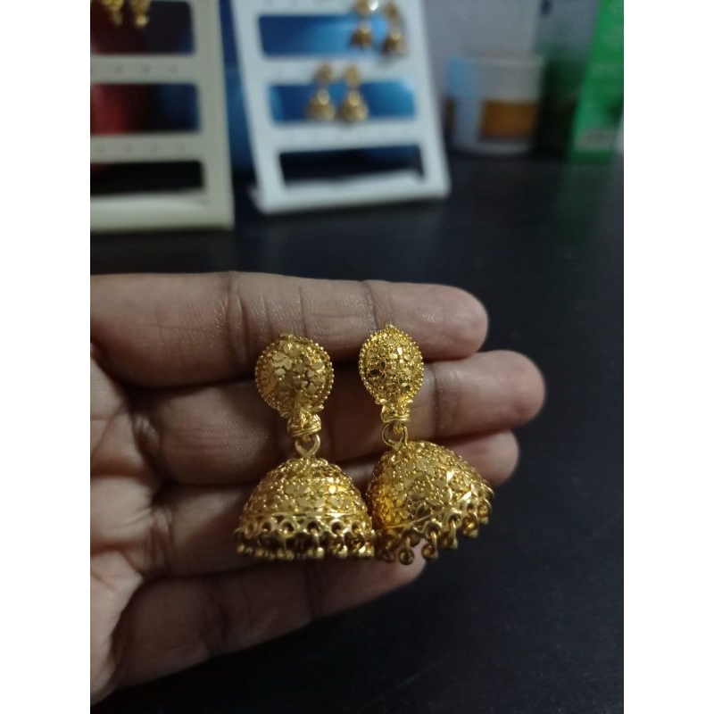 anting drop / anting India / anting logam emas / new style-nya jumkas