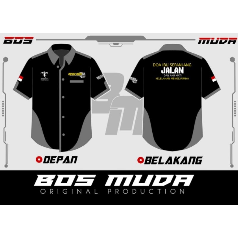 KEMEJA DRIVER MUDA SEJUTA CERITA || KEMEJA DRIVER || HEM TRUCK || KEMEJA KOMUNITAS || KEMEJA PRIA DA